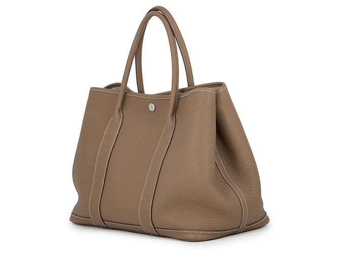 Hermès Borsa Tote Hermes Garden PM in Grigio Etoupe Taupe - vista 2