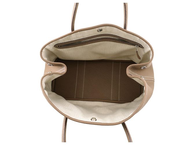 Hermès Borsa Tote Hermes Garden PM in Grigio Etoupe Taupe - vista 5