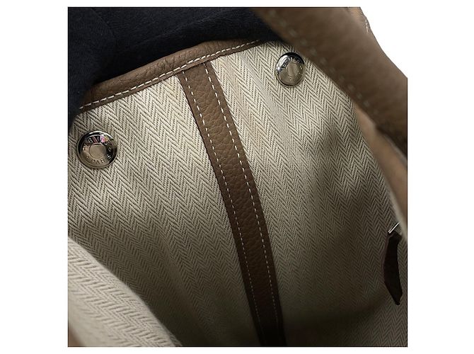 Hermès Borsa Tote Hermes Garden PM in Grigio Etoupe Taupe - vista 6