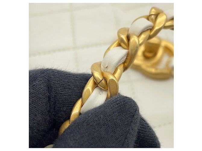 Sac à épaule Chanel Matelassé avec chaîne Blanc - vue 10