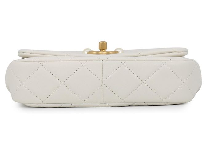 Sac à épaule Chanel Matelassé avec chaîne Blanc - vue 3
