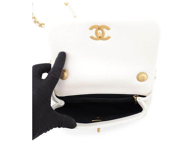 Sac à épaule Chanel Matelassé avec chaîne Blanc - vue 5