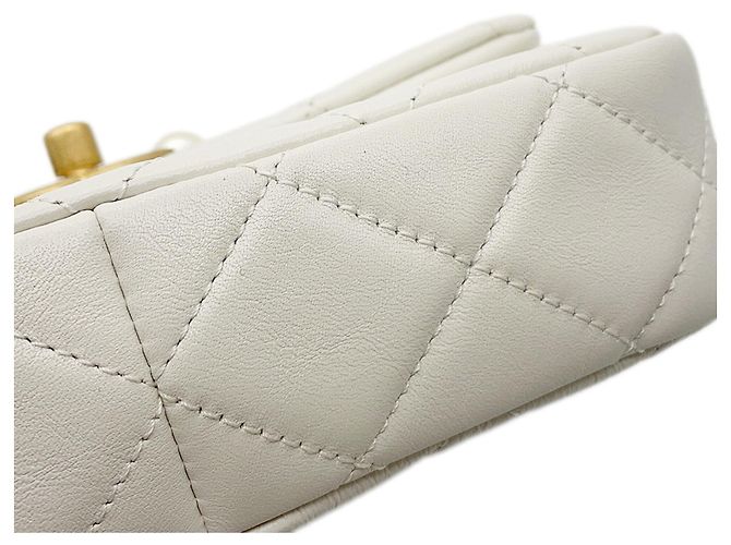 Sac à épaule Chanel Matelassé avec chaîne Blanc - vue 8