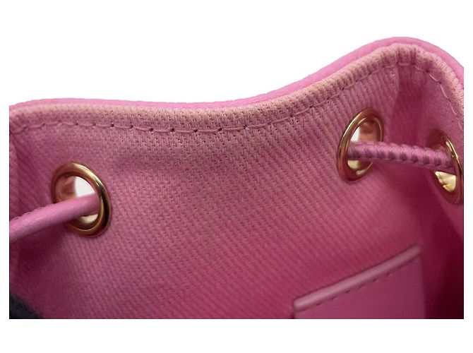 Borsa a tracolla con catena Chanel in vitello granulato rosa - vista 6
