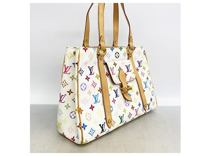 Borsa Tote Louis Vuitton Monogram Multicolor Aurelia MM Bianco - vista 2