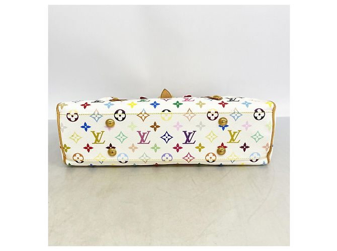 Borsa Tote Louis Vuitton Monogram Multicolor Aurelia MM Bianco - vista 3