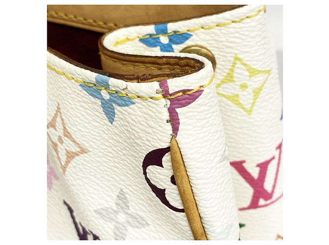 Borsa Tote Louis Vuitton Monogram Multicolor Aurelia MM Bianco - vista 8