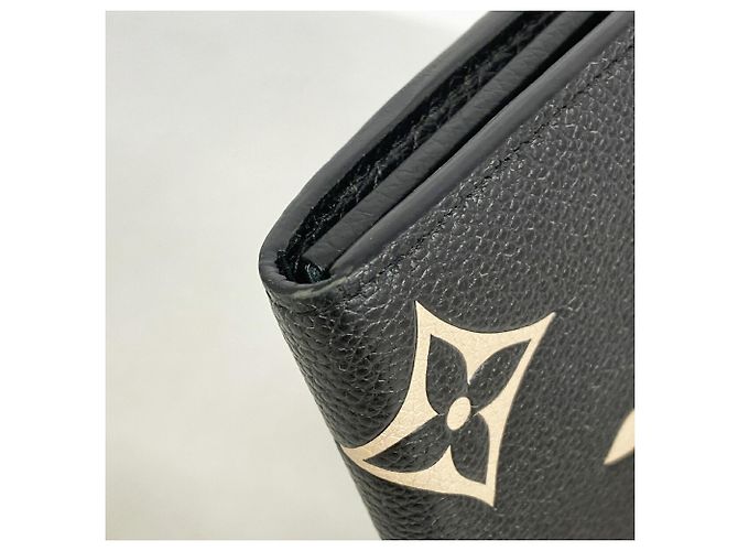Sarah Portafoglio lungo Louis Vuitton Monogram Empreinte Bicolor Nero Beige - vista 5