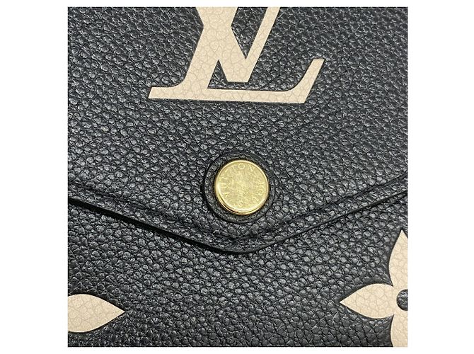 Sarah Portafoglio lungo Louis Vuitton Monogram Empreinte Bicolor Nero Beige - vista 7