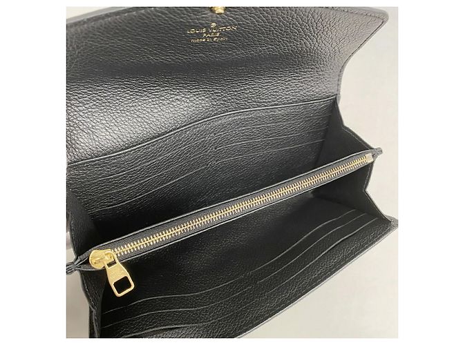 Sarah Portafoglio lungo Louis Vuitton Monogram Empreinte Bicolor Nero Beige - vista 8