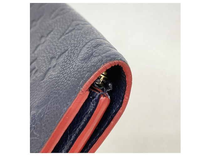 Louis Vuitton Monogram Empreinte Portefeuille Emilie Long Wallet Rosso - vista 7