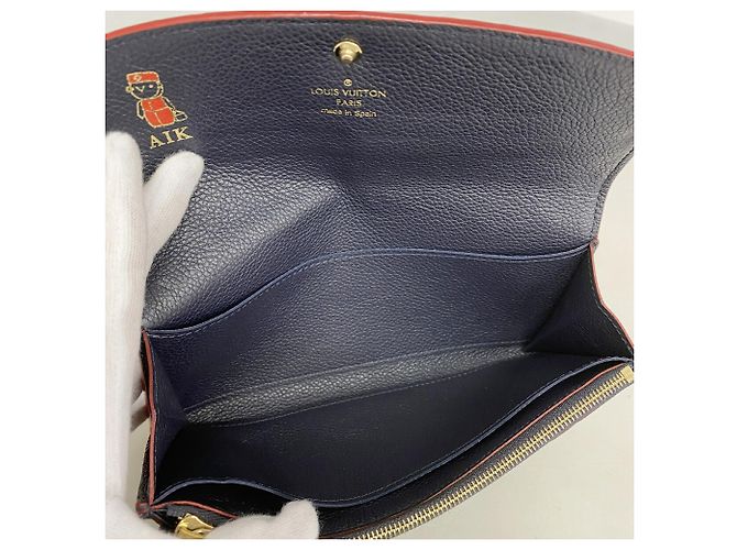 Louis Vuitton Monogram Empreinte Portefeuille Emilie Long Wallet Rosso - vista 9