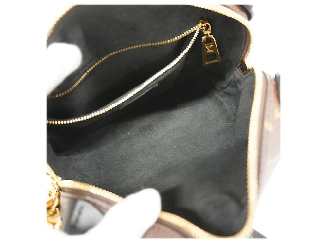 Borsa Louis Vuitton Monogram Petite Marsouple Marrone - vista 4