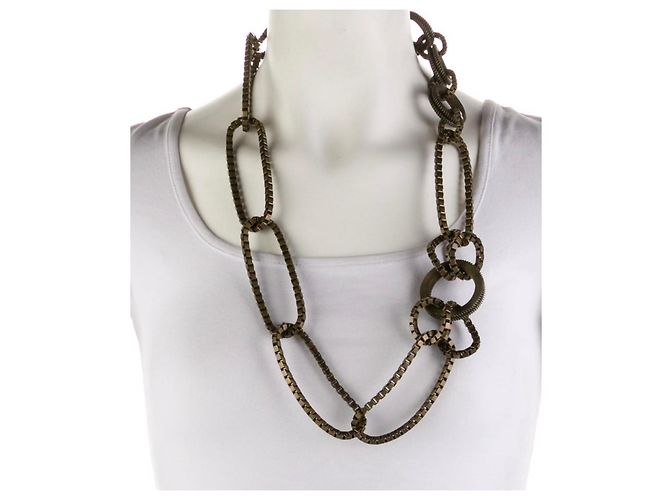 Collana con chiusura Toggle Lanvin Paris Made in France Bronzo - vista 2