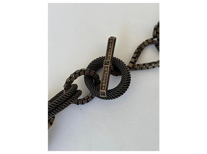 Collana con chiusura Toggle Lanvin Paris Made in France Bronzo - vista 3