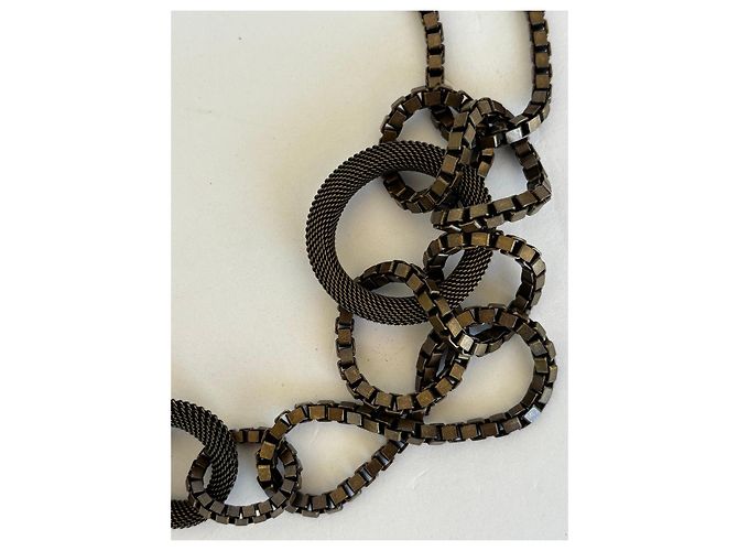 Collana con chiusura Toggle Lanvin Paris Made in France Bronzo - vista 7