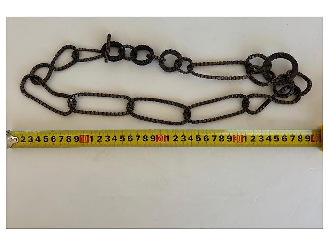 Collana con chiusura Toggle Lanvin Paris Made in France Bronzo - vista 9