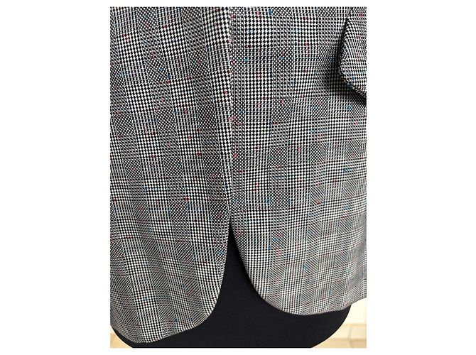 Alexander McQueen Karoblazer für Damen Schwarz Pink Blau Grau - Ansicht 11