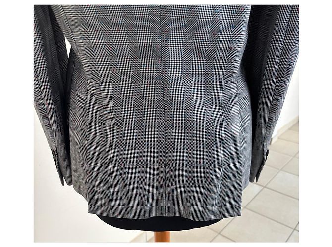 Alexander McQueen Karoblazer für Damen Schwarz Pink Blau Grau - Ansicht 12