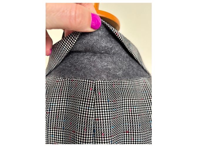 Alexander McQueen Karoblazer für Damen Schwarz Pink Blau Grau - Ansicht 5