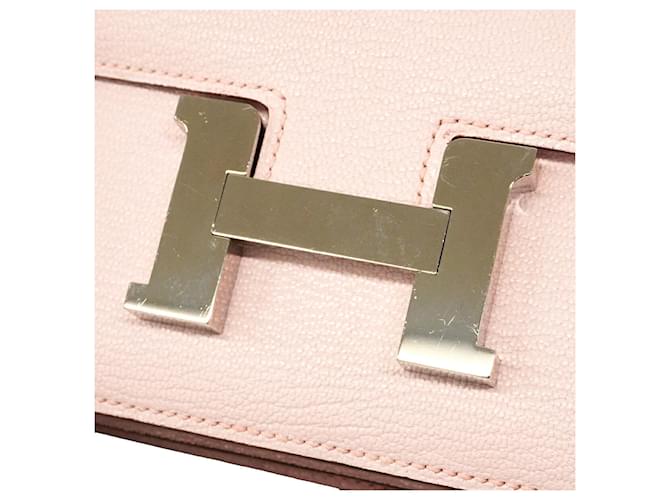Hermès Borsa a tracolla Hermes Constance Mini Chevre Mysore Rosa - vista 10