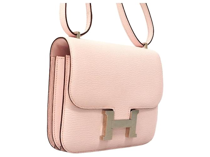 Hermès Borsa a tracolla Hermes Constance Mini Chevre Mysore Rosa - vista 2
