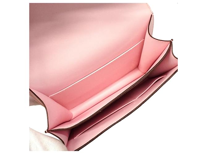 Hermès Borsa a tracolla Hermes Constance Mini Chevre Mysore Rosa - vista 4