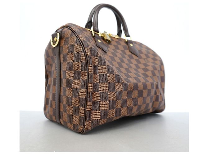 Sac à main Louis Vuitton Damier Speedy Bandoulière 30 Damier ebène - vue 2