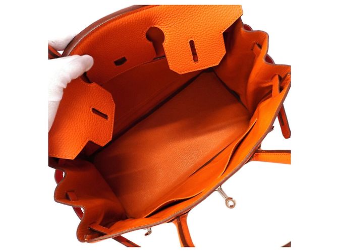 Hermès Hermes Birkin 30 Handtasche Orange - Ansicht 4