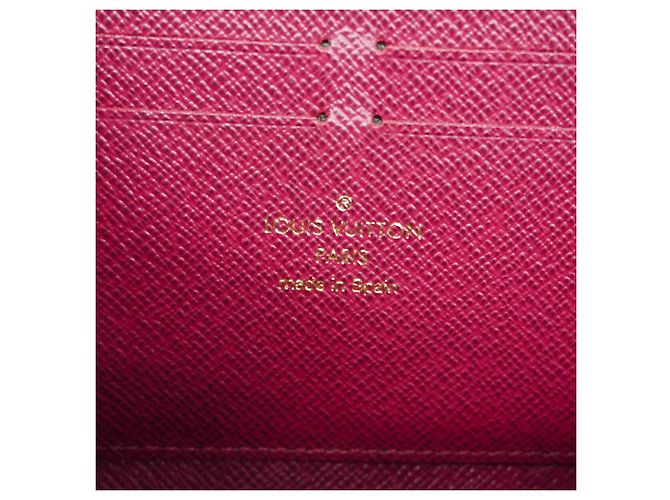 Louis Vuitton Monogram Portefeuille Clemence Long Wallet Marrone Fuschia - vista 4