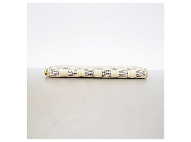 Louis Vuitton Damier Azur Portefeuille Clemence Long Wallet Bianco - vista 2