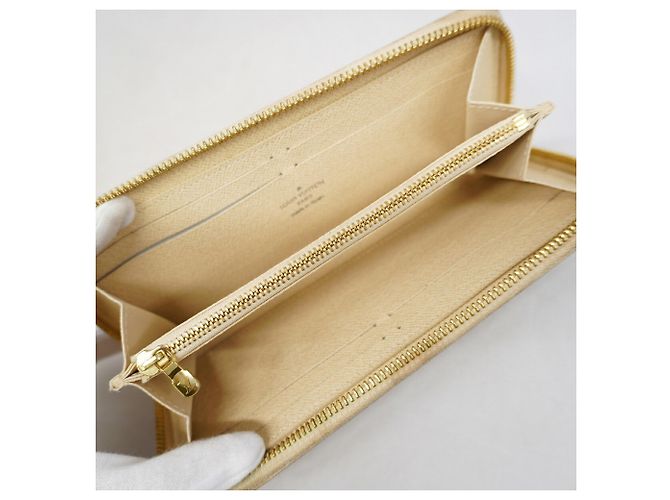 Louis Vuitton Damier Azur Portefeuille Clemence Long Wallet Bianco - vista 3