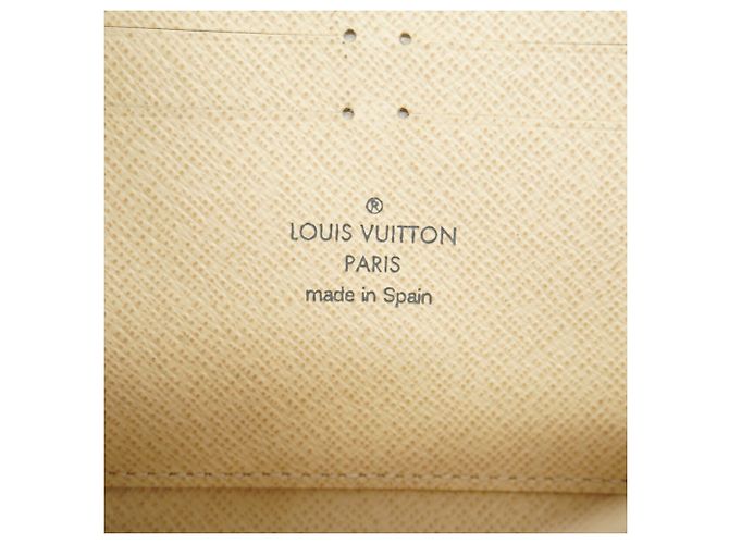 Louis Vuitton Damier Azur Portefeuille Clemence Long Wallet Bianco - vista 4