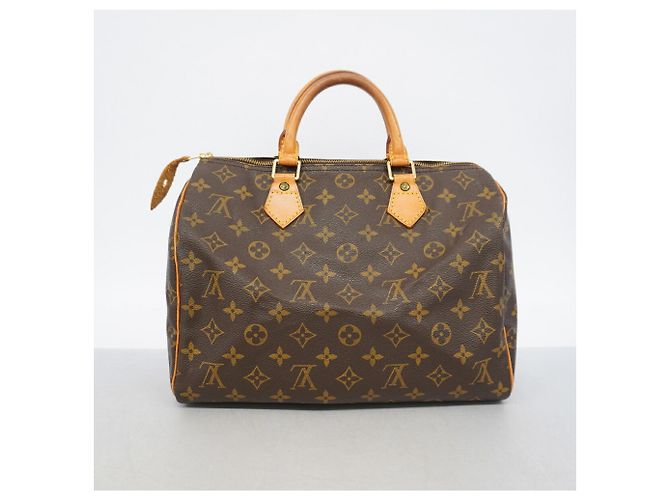 Sac à main Louis Vuitton Monogram Speedy 30 Marron - vue 10