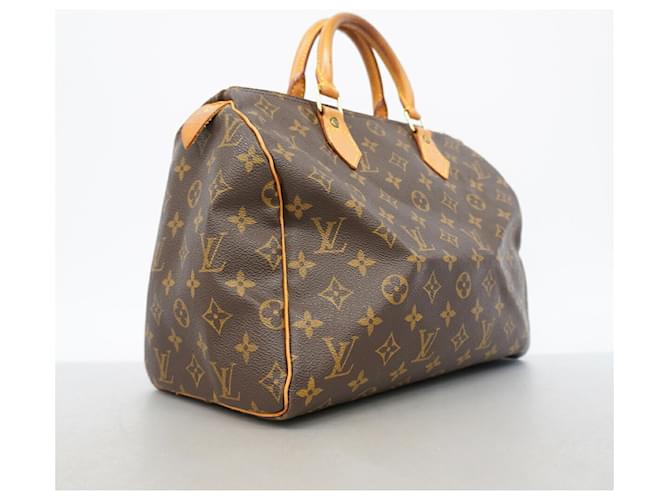 Sac à main Louis Vuitton Monogram Speedy 30 Marron - vue 2