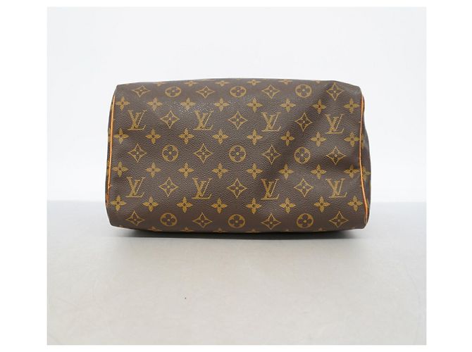 Sac à main Louis Vuitton Monogram Speedy 30 Marron - vue 3