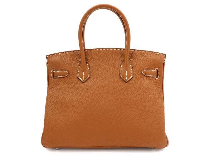 Hermès Borsa Hermes Birkin 30 Taurillon Clemence Marrone - vista 3