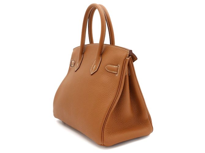 Hermès Borsa Hermes Birkin 30 Taurillon Clemence Marrone - vista 4