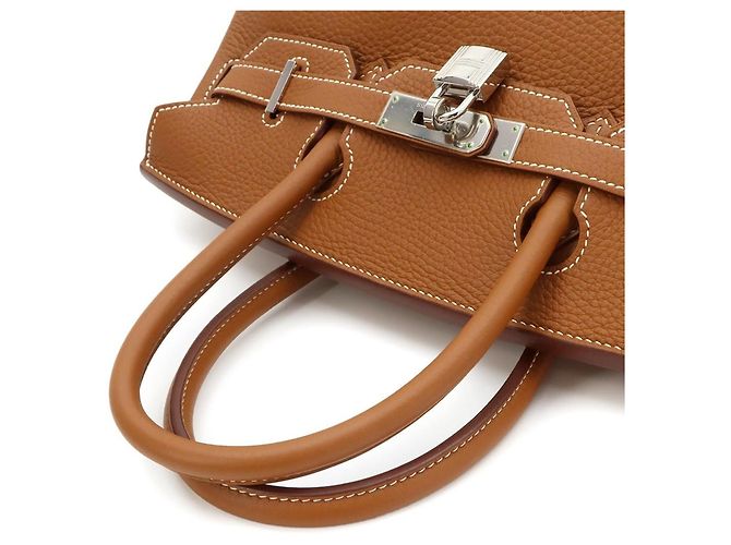 Hermès Borsa Hermes Birkin 30 Taurillon Clemence Marrone - vista 6