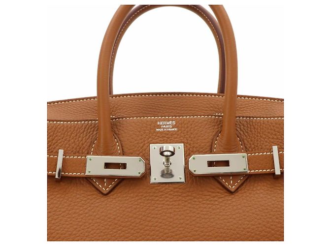 Hermès Borsa Hermes Birkin 30 Taurillon Clemence Marrone - vista 7