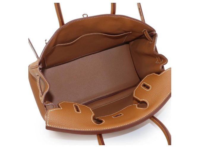 Hermès Borsa Hermes Birkin 30 Taurillon Clemence Marrone - vista 8