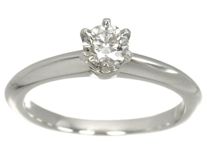 Tiffany & Co. Solitärring aus Platin - Ansicht 2