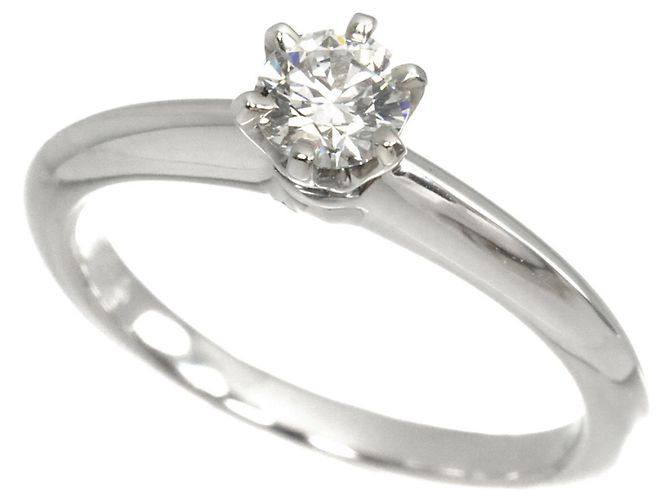 Tiffany & Co. Solitärring aus Platin - Ansicht 5