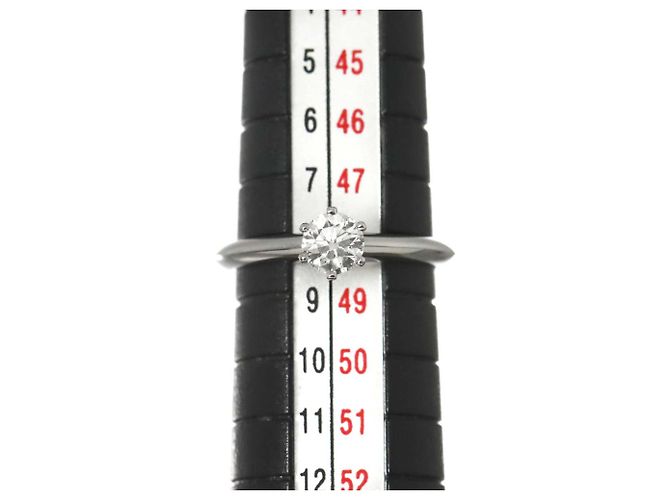Tiffany & Co. Solitärring aus Platin - Ansicht 7