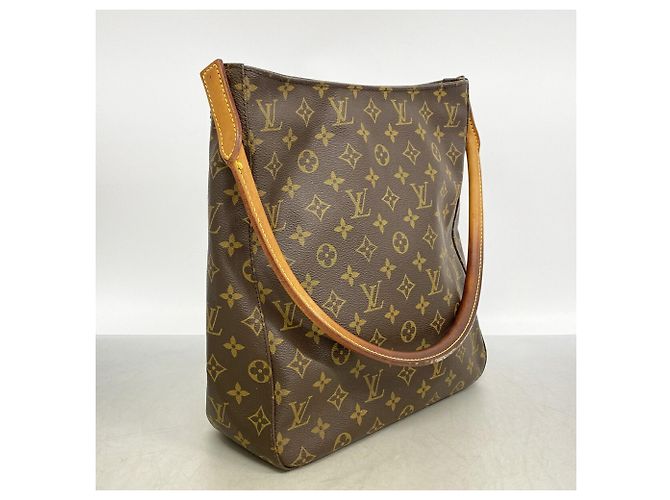 Borsa a tracolla Louis Vuitton Monogram Looping GM Marrone - vista 2