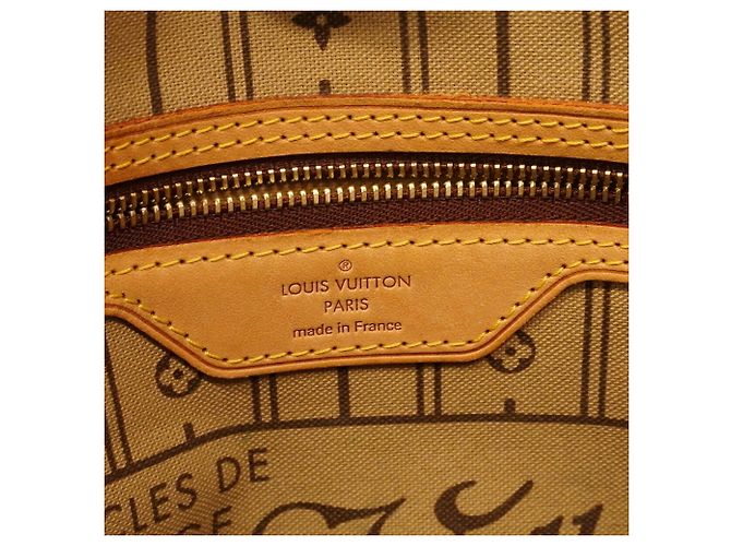 Borsa Tote Louis Vuitton Monogram Neverfull PM Marrone - vista 5