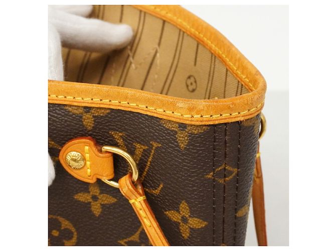 Borsa Tote Louis Vuitton Monogram Neverfull PM Marrone - vista 8