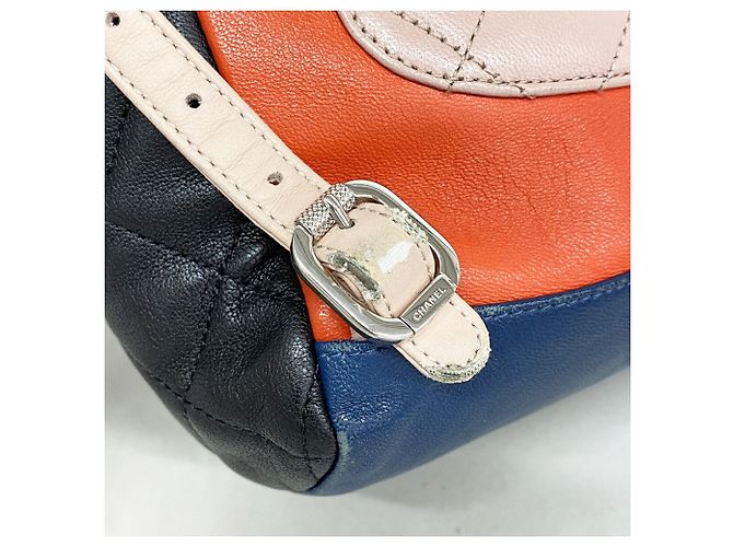 Chanel Matelassé Rucksack aus Lammleder Schwarz Mehrfarben - Ansicht 7