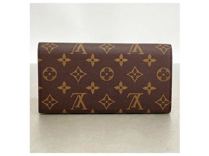 Louis Vuitton Monogram Pumpkin Portefeuille Sarah Long Wallet Marrone Multicolore - vista 5