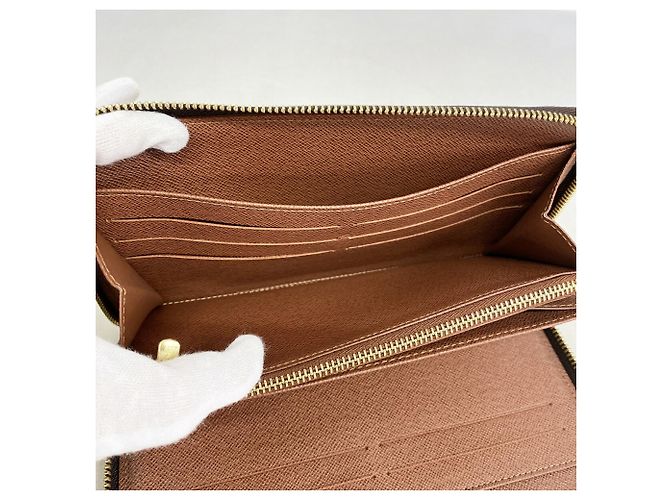 Cartera Larga Louis Vuitton Monogram Zippy Organizer Castaño - vista 3